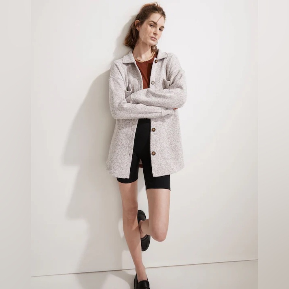 Madewell Resourced Sweater Fleece Shirt Jacket XL